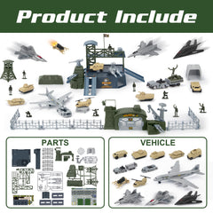 XDUOYJOY Military Base Toy tank and vehicle set highlights realistic details for hands-on play