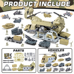 XDUOYJOY military trucks and tanks toy set for dynamic pretend battles and storytelling