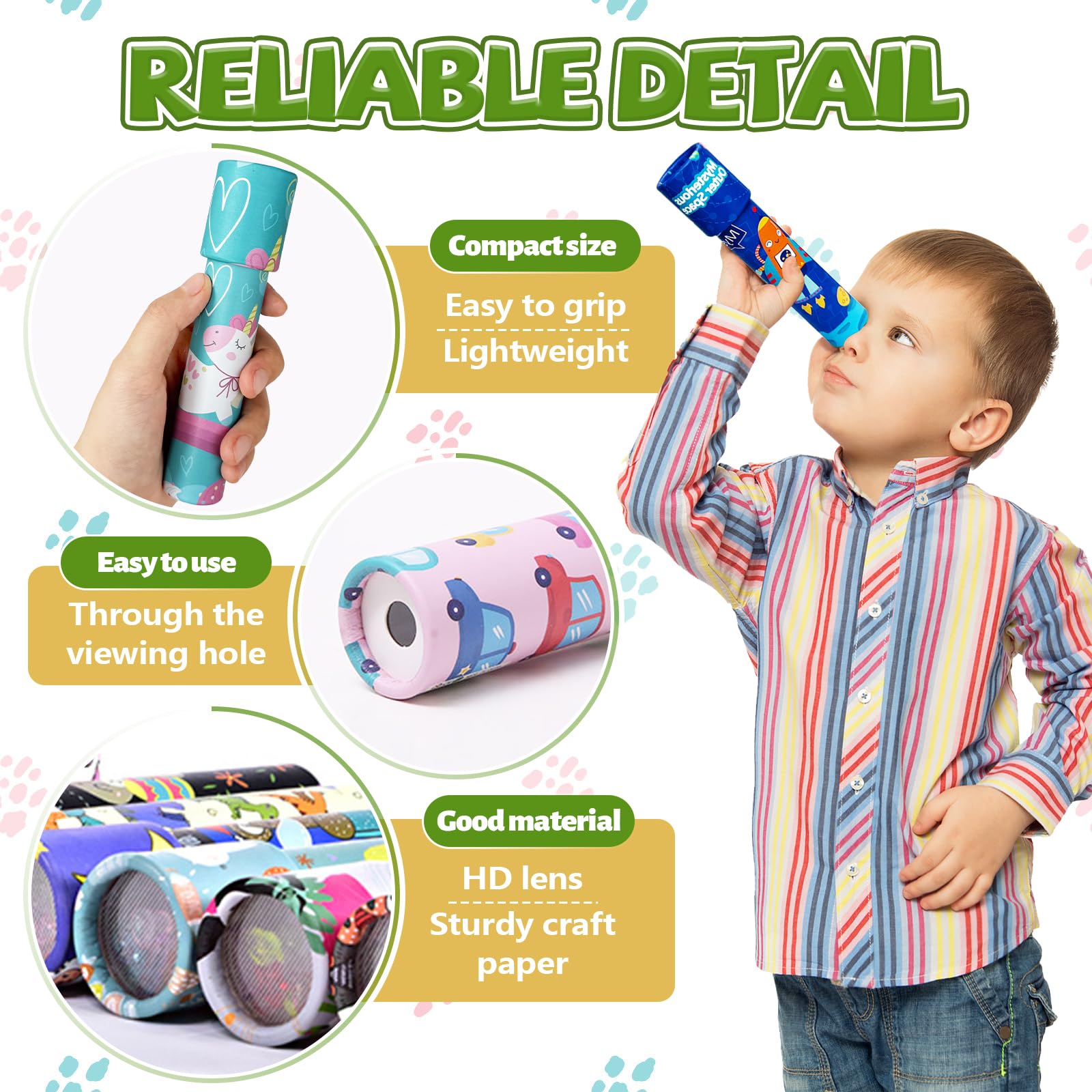 Xeehwb kaleidoscope cute style 3: durable design suitable for classroom activities.