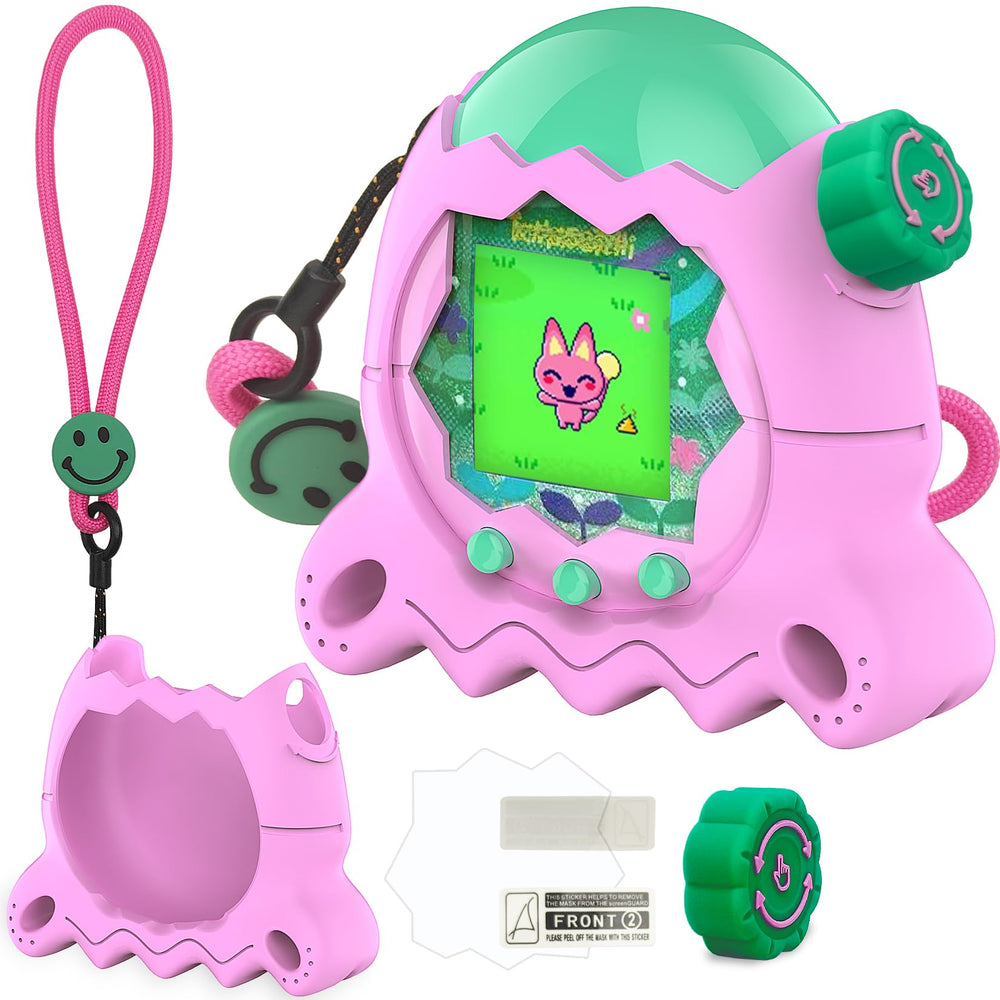 XEGIMOR silicone case for Tamagotchi Paradise in pink protects against drops and dust