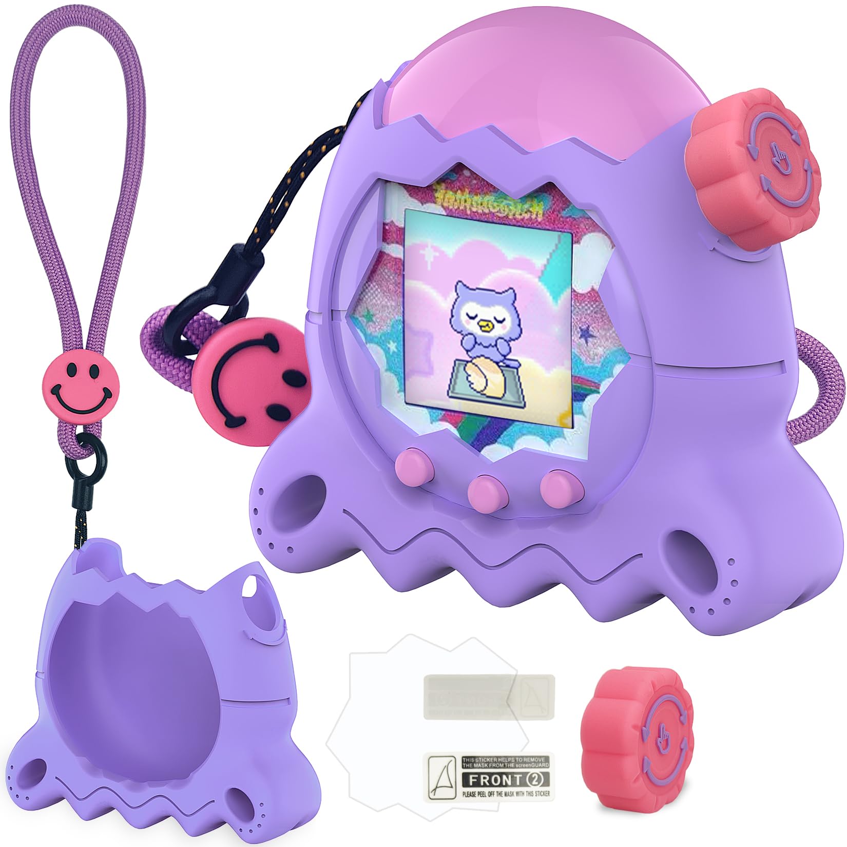 XEGIMOR Tamagotchi Paradise silicone case provides soft protection for on-the-go play.