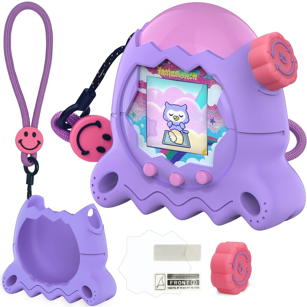XEGIMOR Tamagotchi Paradise silicone case provides soft protection for on-the-go play.