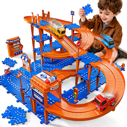 Xelabrion 96-piece puzzle track set boosts creativity during hands-on play.