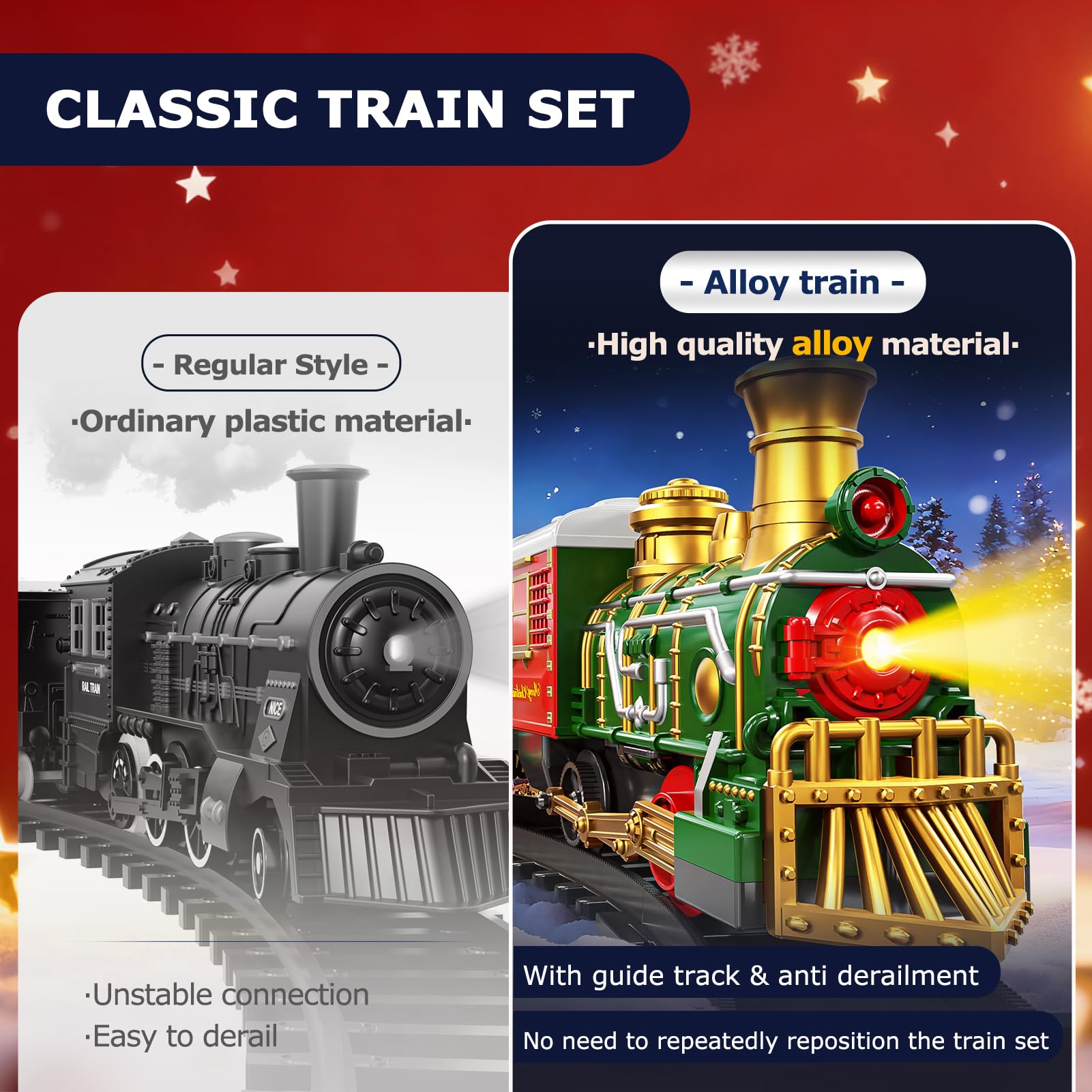 Xelabrion kids playing with the Christmas train set for creative fun