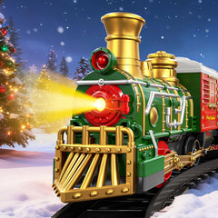Xelabrion Christmas train lights and sounds creating a cozy storytelling scene