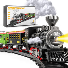 Xelabrion Classic Train Set locomotive front view for festive play near the tree
