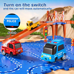 Xelabrion elevated-3-tier track creates dynamic play with secure connections.