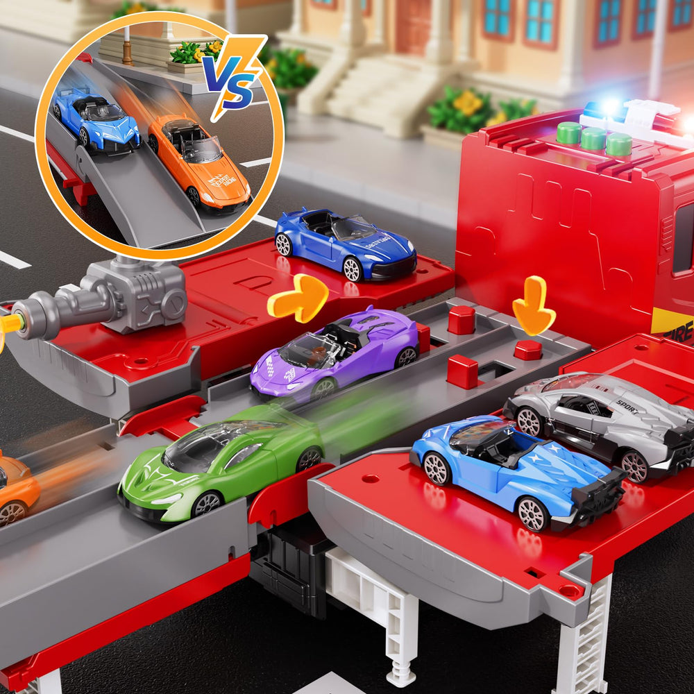 Xelabrion fire truck set arrow shooting function adds action moments