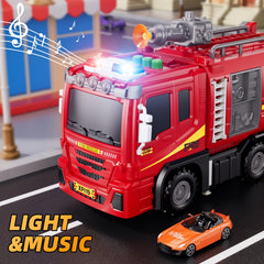 Xelabrion fire truck set front buttons light and sound boost realism