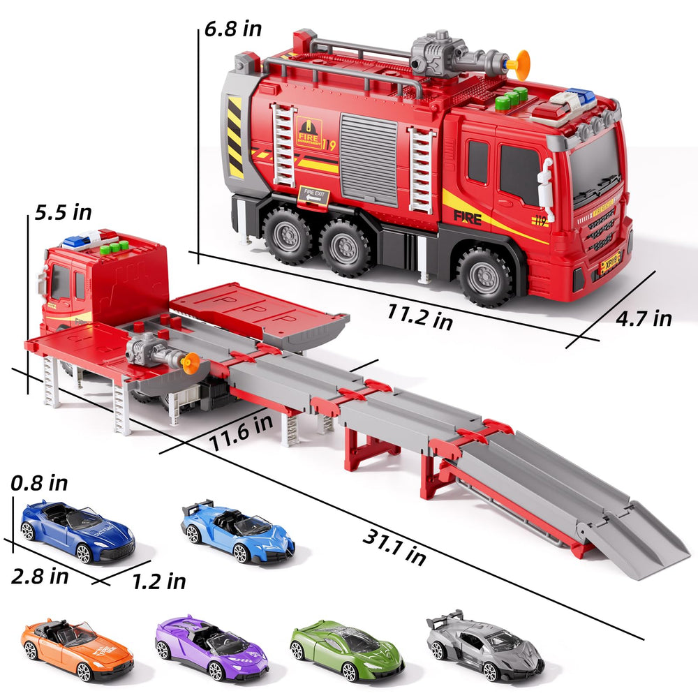 Xelabrion fire truck set supports cooperative play among kids