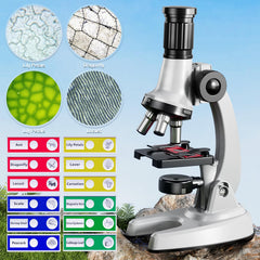 Xelabrion Kids Microscope 100-1200x magnification enables detailed observation.