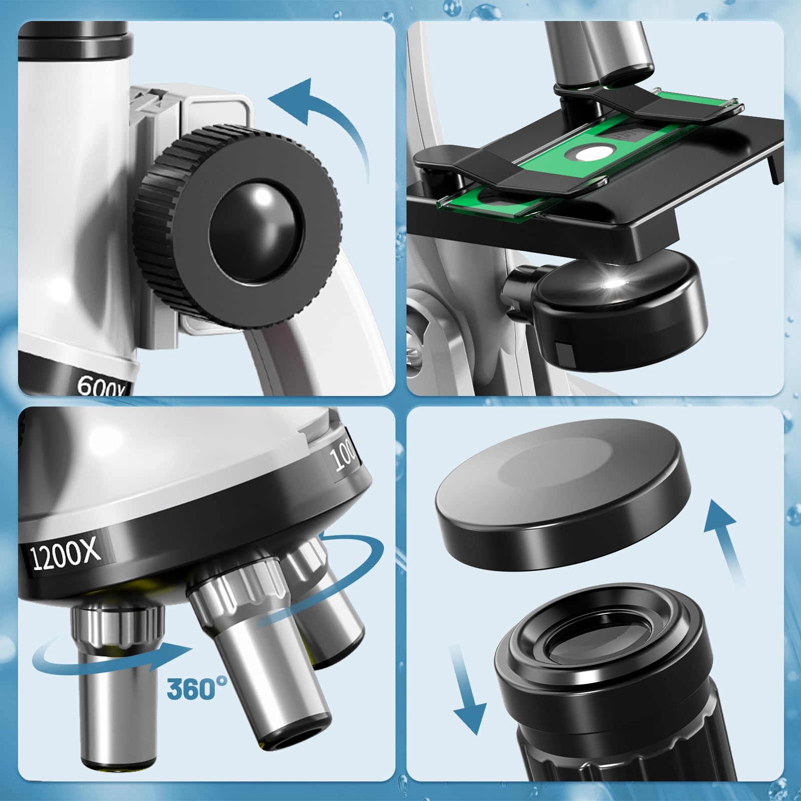 Xelabrion Kids Microscope 45 blank slides for creating custom specimens.