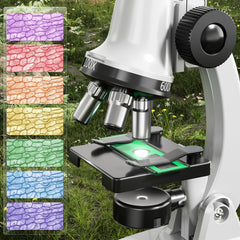Xelabrion Kids Microscope color LED light with seven colors for flexible viewing.