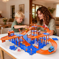 Xelabrion multi-level 3D track encourages planning and fine motor skills.