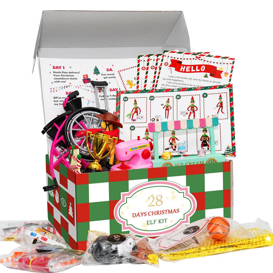 XENHTAAI Elf Kit 28 Days countdown scene setup for family fun.