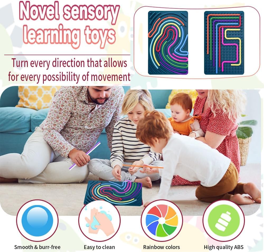 Xesakesi sensory activity board side peel tab for tactile focus and calm