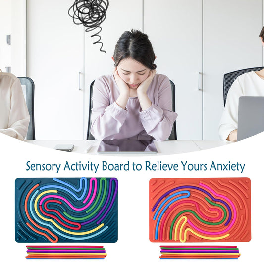 Xesakesi sensory activity board encourages focus through tactile exploration.