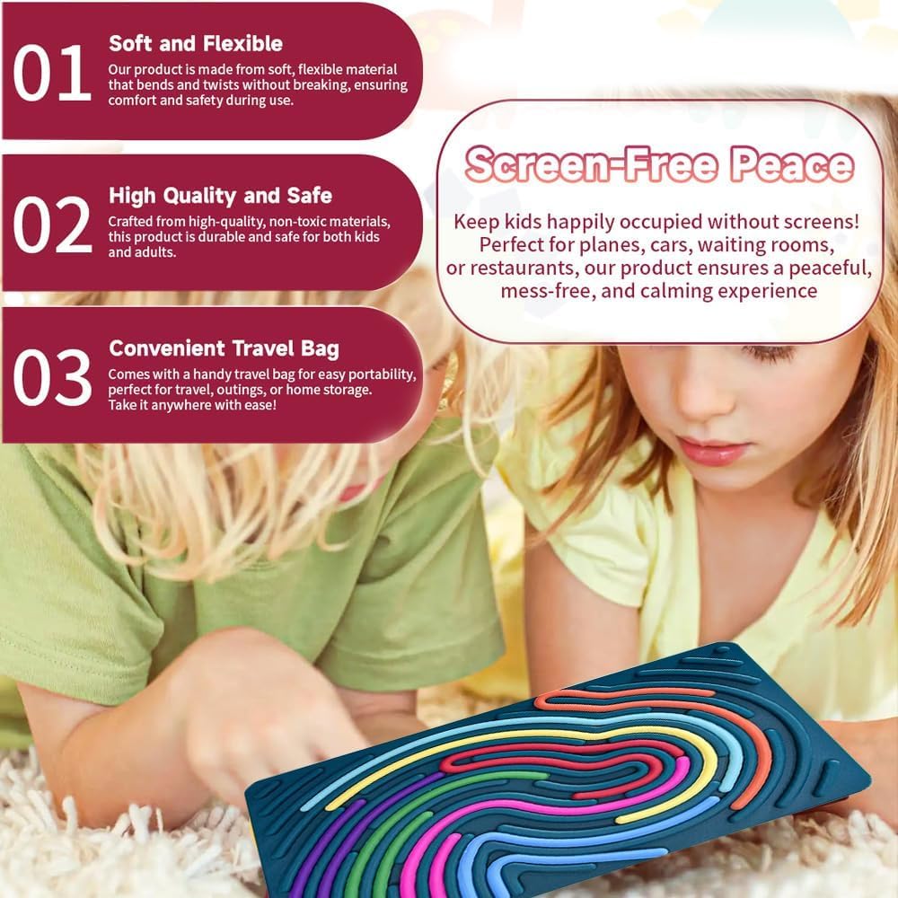 Xesakesi silicone fidget toy loop action improves dexterity with subtle stimulation