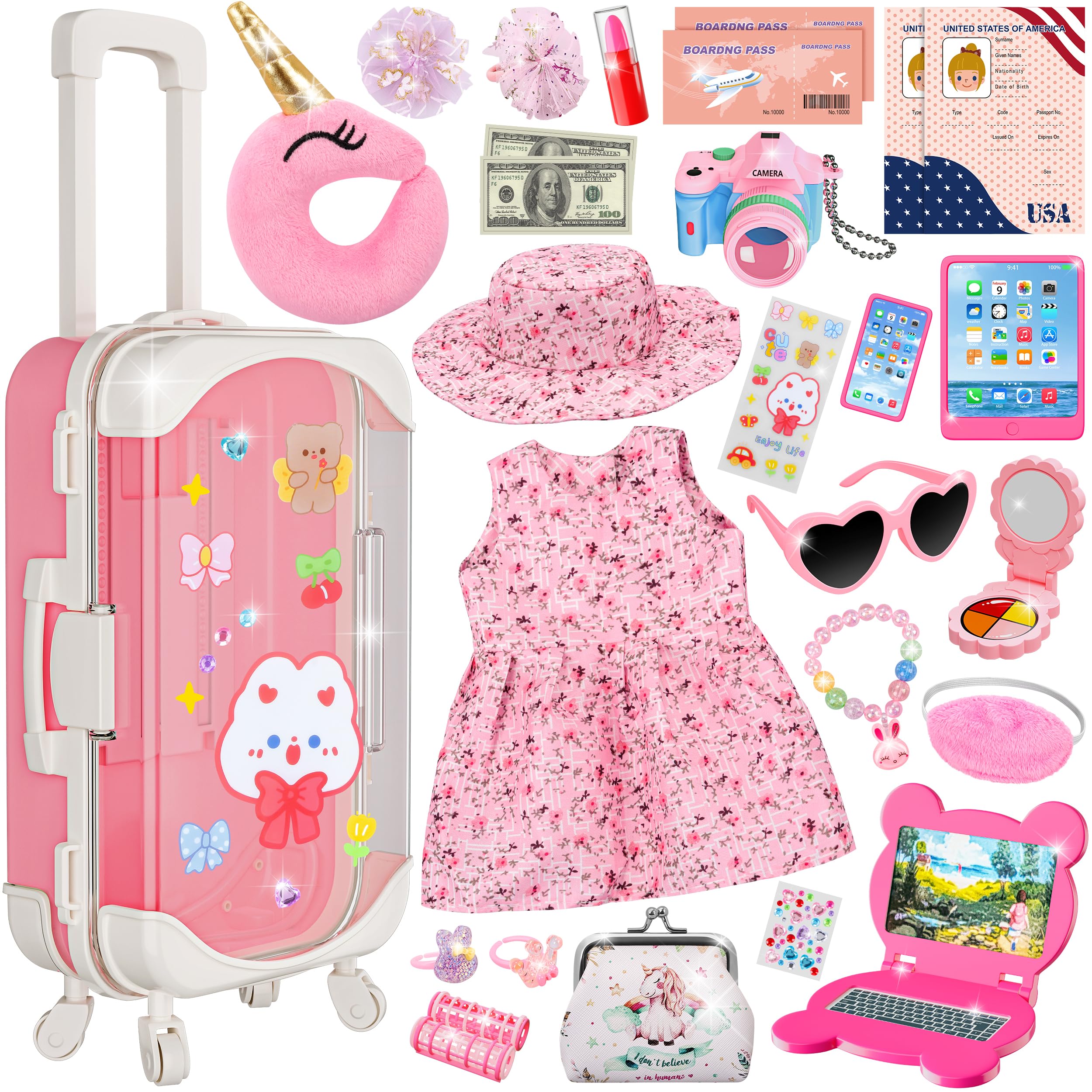 XFBB doll travel set showing the flower dress for imaginative play