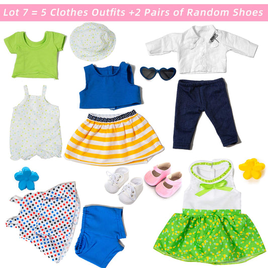 xfe-yue 18-inch doll outfit variety ready to mix-and-match for kids.