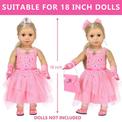 XFEYUE gloves shoes and satchel complete the doll outfit