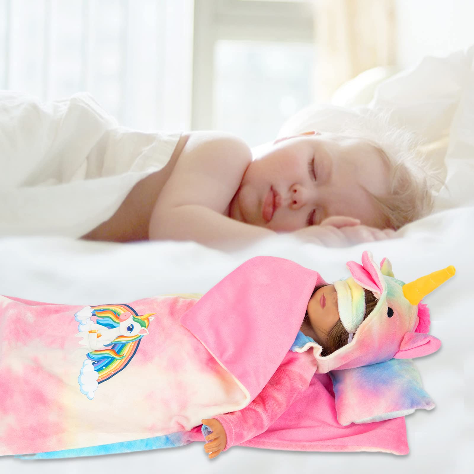 XFEYUE pajama party accessories for 18-inch dolls encourage creative play.