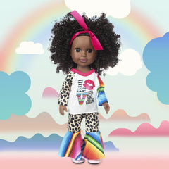 XFEYUE 14.5-inch doll gift packaging idea for birthdays and holidays.