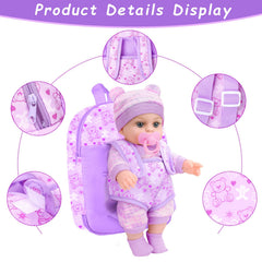 XFEYUE 12inch baby doll clothes and accessories for easy dressing and storytelling