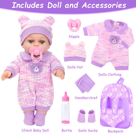 XFEYUE 12inch baby doll gift box ready for gifting occasions