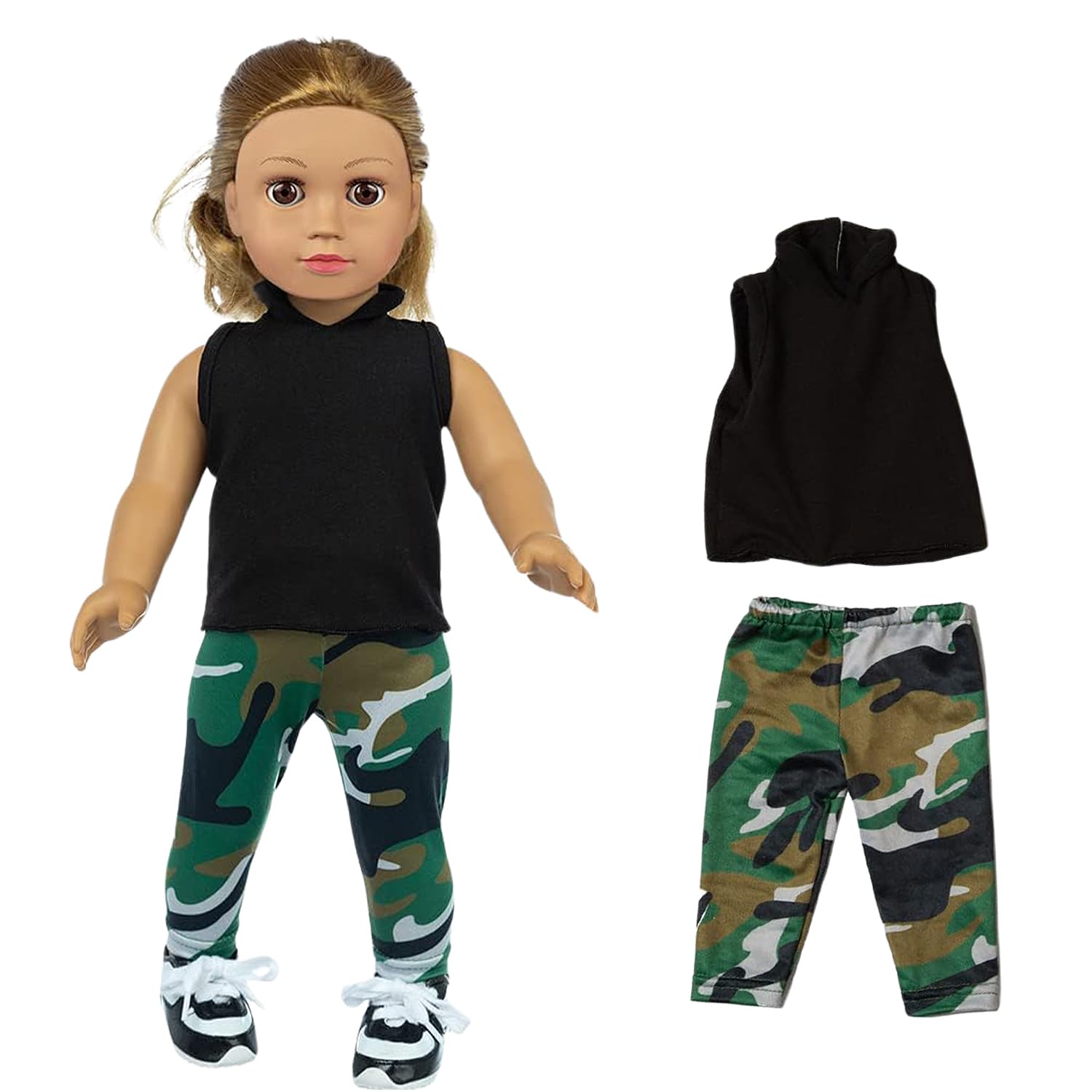 XFEYUE 18-inch doll clothes package highlights for gifting and collection.