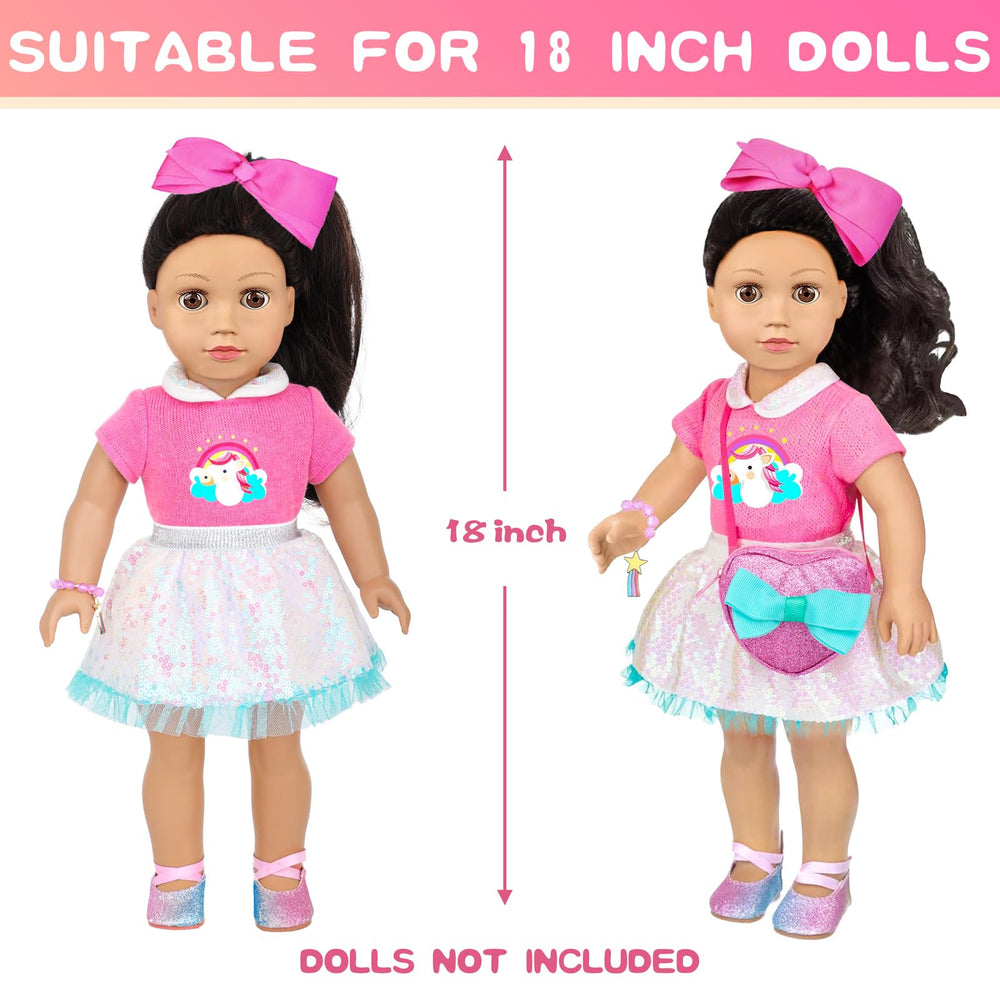 XFEYUE 18-inch doll shoes for complete outfit and pretend fashion