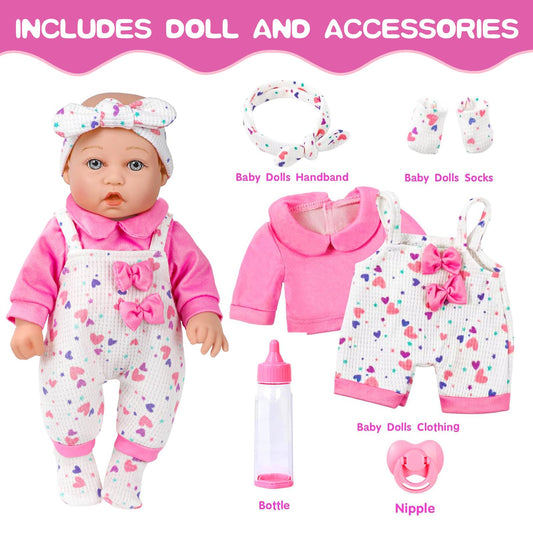 XFEYUE doll clothes set in pink outfit for creative dressing up