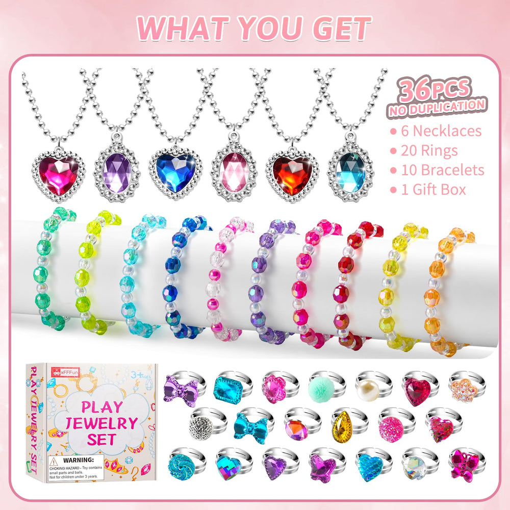XFFFun princess rings with adjustable sizes for growing fingers.