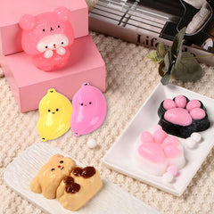 Xgmadiles Taba cookie-scent squishy close-up highlighting realistic biscuit texture.