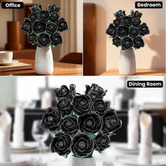 XGSHJ Black Rose Bouquet kit with clear color instructions for easy setup