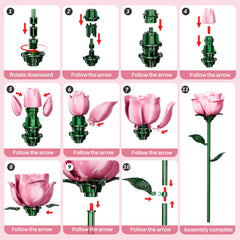 XGSHJ pink rose bouquet customizable scene decoration for versatile styling