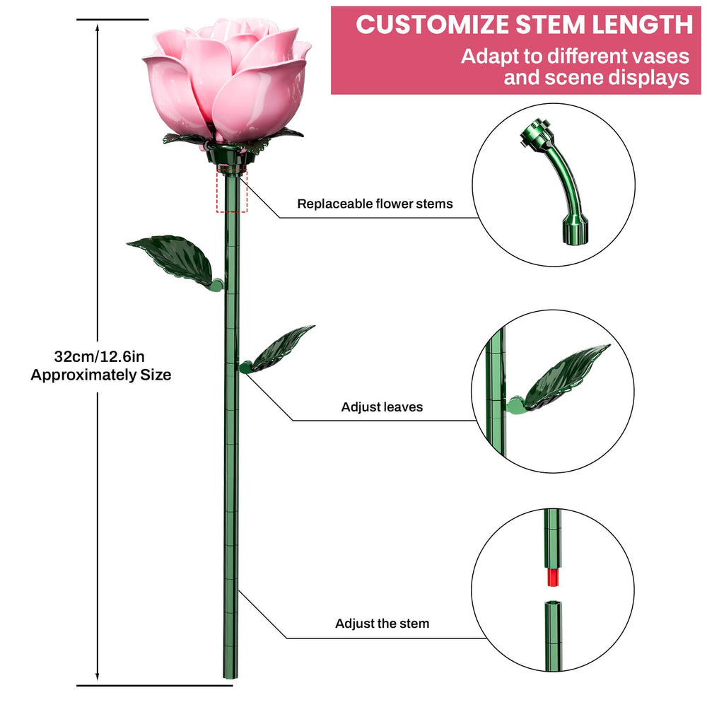 XGSHJ pink rose bouquet everlasting bloom that requires no water