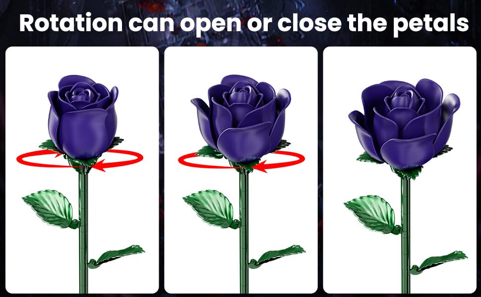 XGSHJ Swingable petals and adaptable stems for vase compatibility