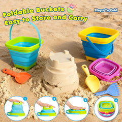Xgunion folded bucket saves space when packing for cruises and vacations.