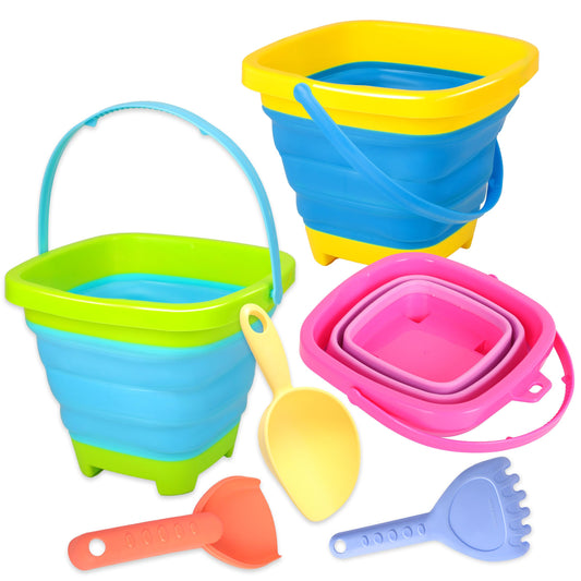 Xgunion collapsible beach bucket set ideal for quick packing on sunny days.