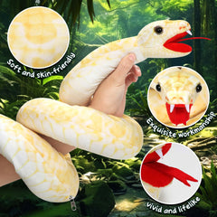 Xhamuon snake plush with bionic design, bright eyes and flexible body invite exploration.