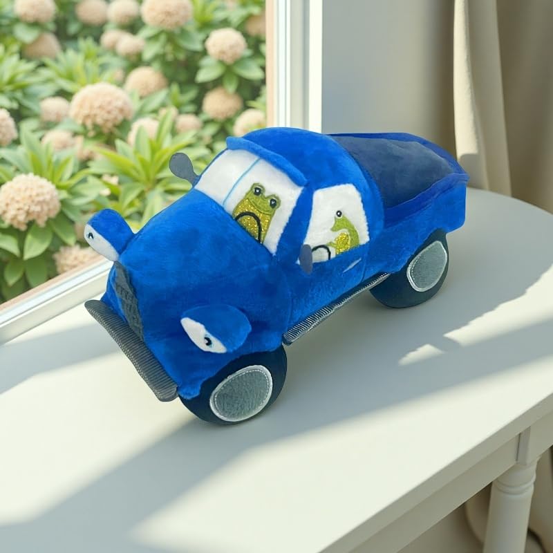 XIAOMOHAN blue car plush toy with fluffy PP cotton and durable stitching