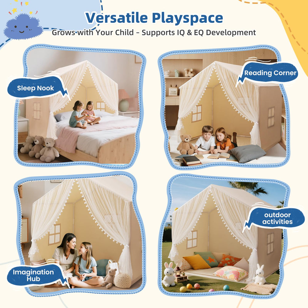 xiaowantong indoor nap and play tent offers versatile use.