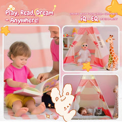 xiaowantong teepee tent with carry bag for easy transport.