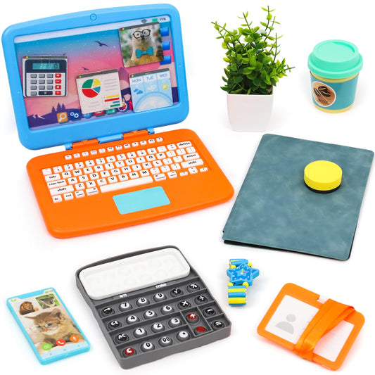 XIAPIA office toy laptop with silicone keys encourages imaginative typing practice.