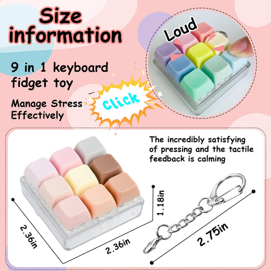 XiawaLangzhuo 2-pack Morandi keyboard fidget for office focus
