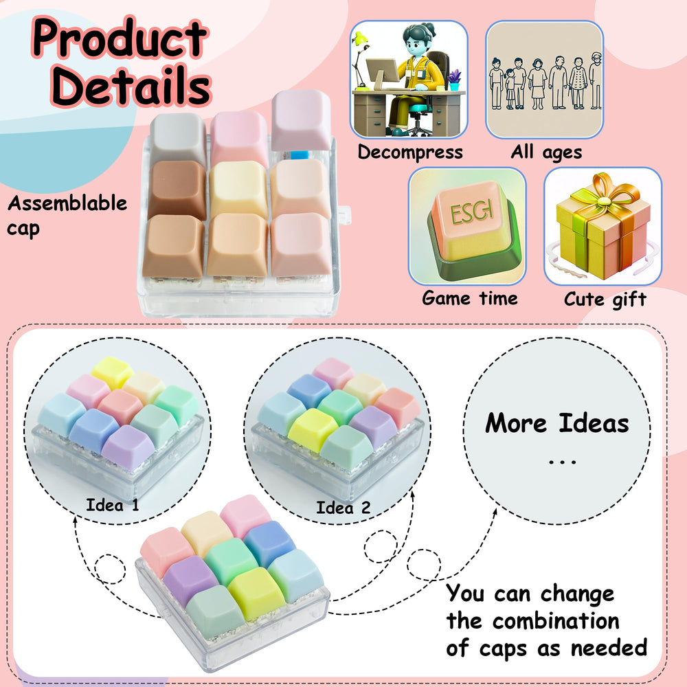 XiawaLangzhuo crisp clicking keyboard fidget with tactile feedback