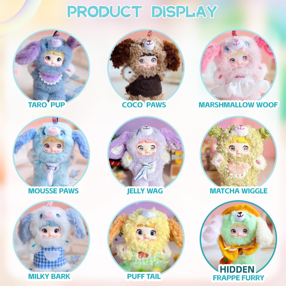 XiDonDon Nommi Puppy Diary plush face, ideal desk decor for anime toy fans