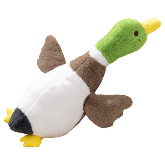 XIGUI mallard duck plush 30-inch, realistic design for cuddling and decor.
