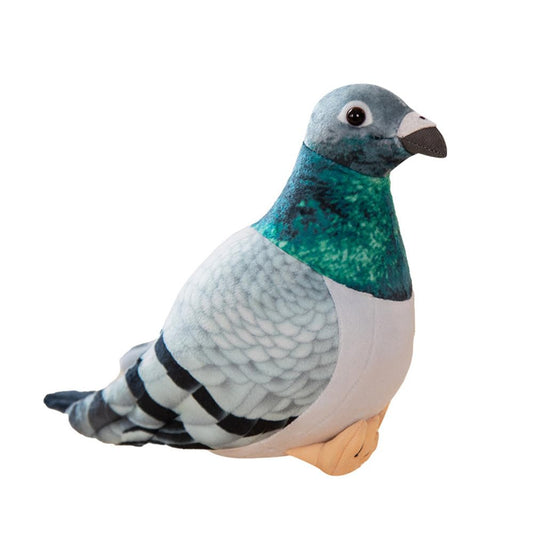 XIGUI Pigeon plush toy full view shows 8-inch size for decor or gift